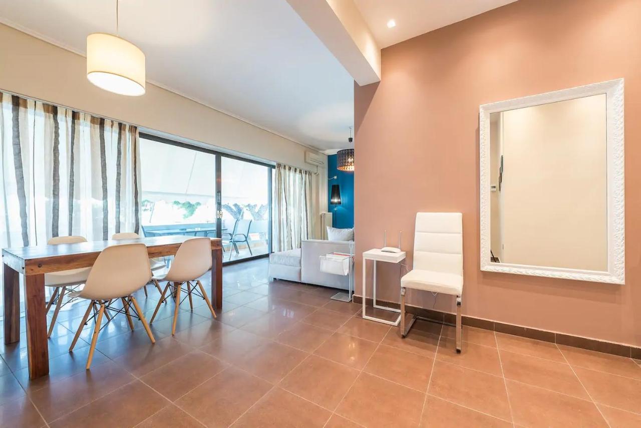 Glyfada Glass-Walled Designed Apt Athen Exterior foto